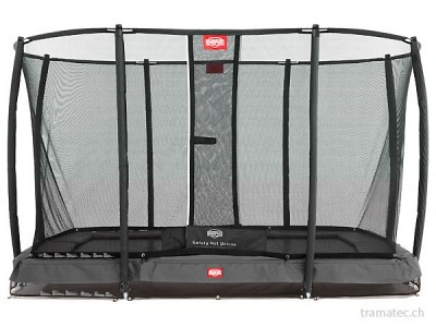 BERG Trampolin Ultim Champion InGround 330 Grey + Sicherheitsnetz Deluxe