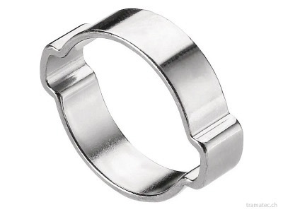 Doppelohrschelle V2A Ø 15-17 x 7 mm