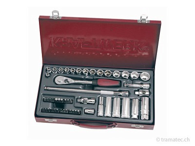 KRAFTWERK 50-t. Steckschlüsselsatz 3/8' metallic