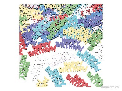 Amscan/Riethmüller Deko-Konfetti Happy Birthday