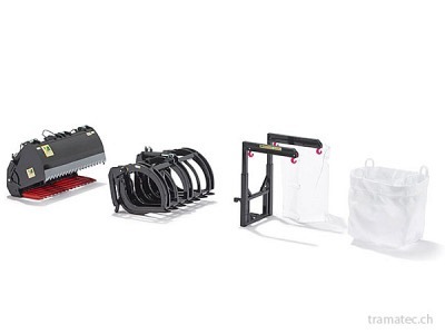 Wiking Frontlader Werkzeuge - Set B schwarz