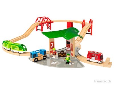 BRIO Reisezug Set mit Busbahnhof