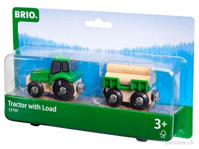 BRIO Holz Traktor mit Ladung