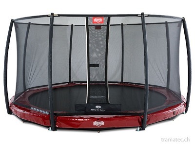 BERG Trampolin InGround Elite Red 430 + Sicherheitsnetz Deluxe
