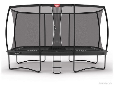 BERG Trampolin Ultim Elite Regular 500 black + Sicherheitsnetz DLX XL