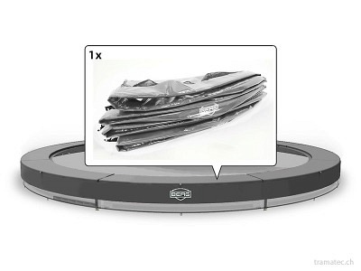 BERG Trampolin Ersatzteil Schutzrand InGround Elite 330, grau